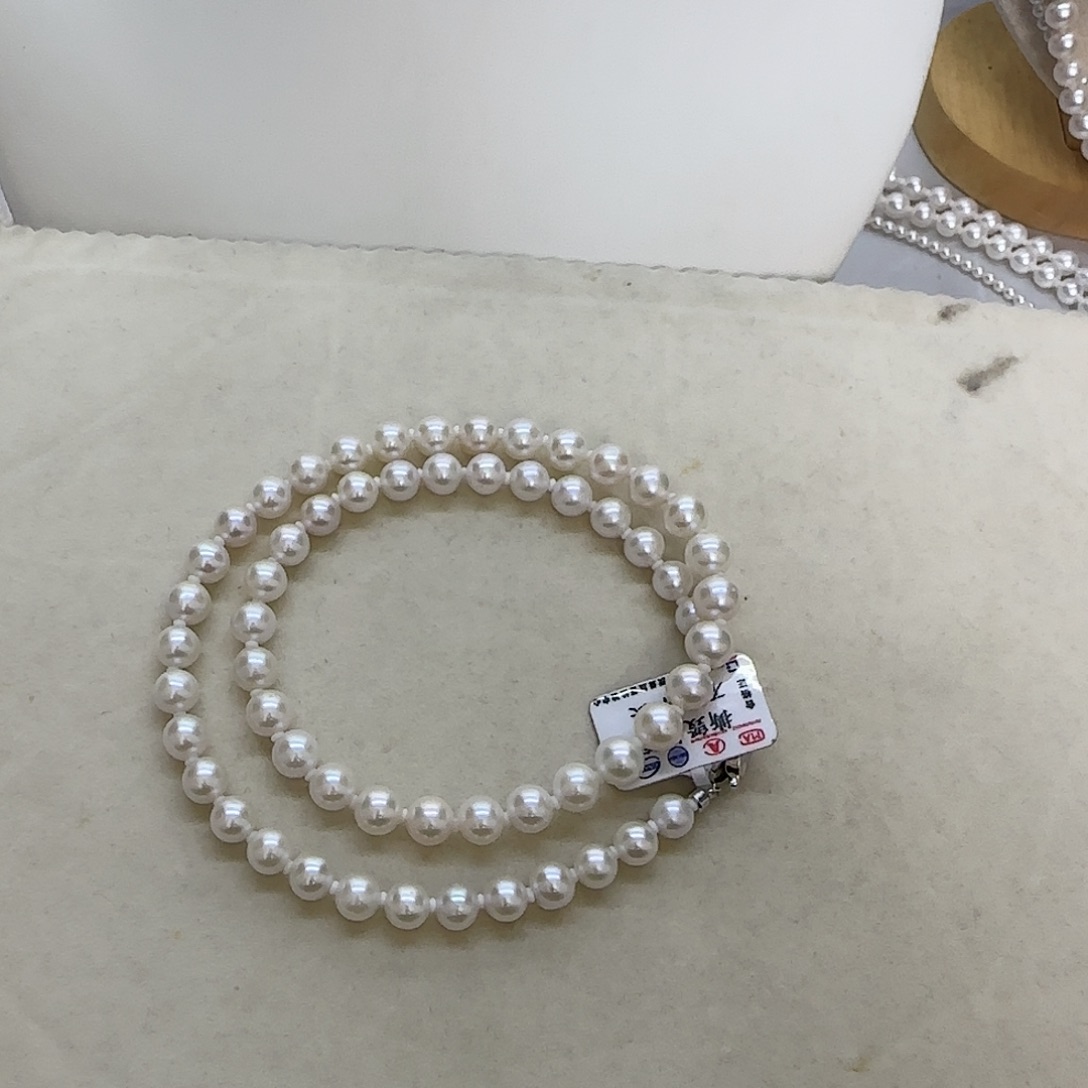 淡水珍珠项链银S925镶嵌