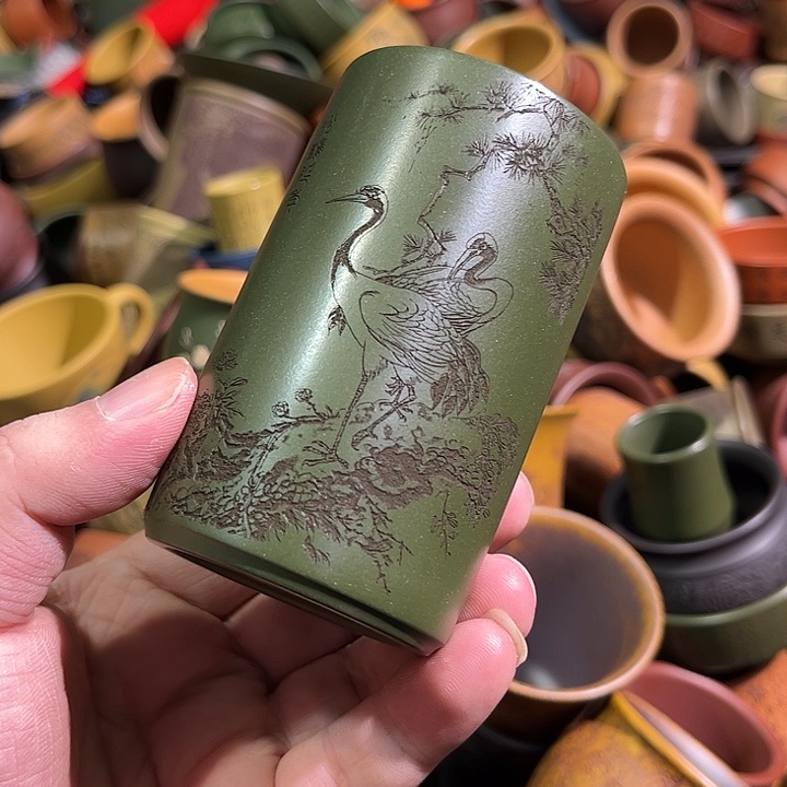 紫砂茶杯全手工紫砂主人杯