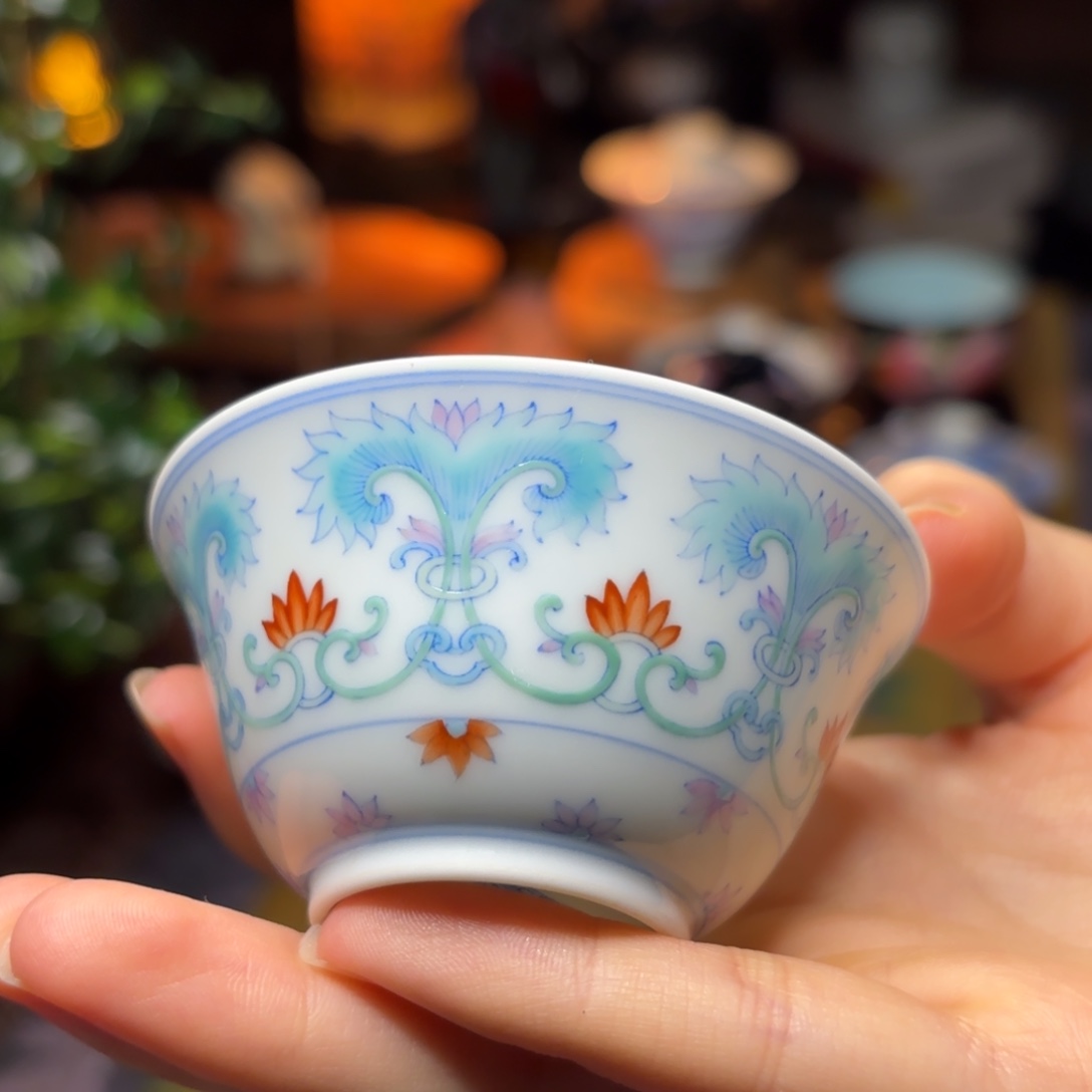 陶瓷精品斗彩品茗杯