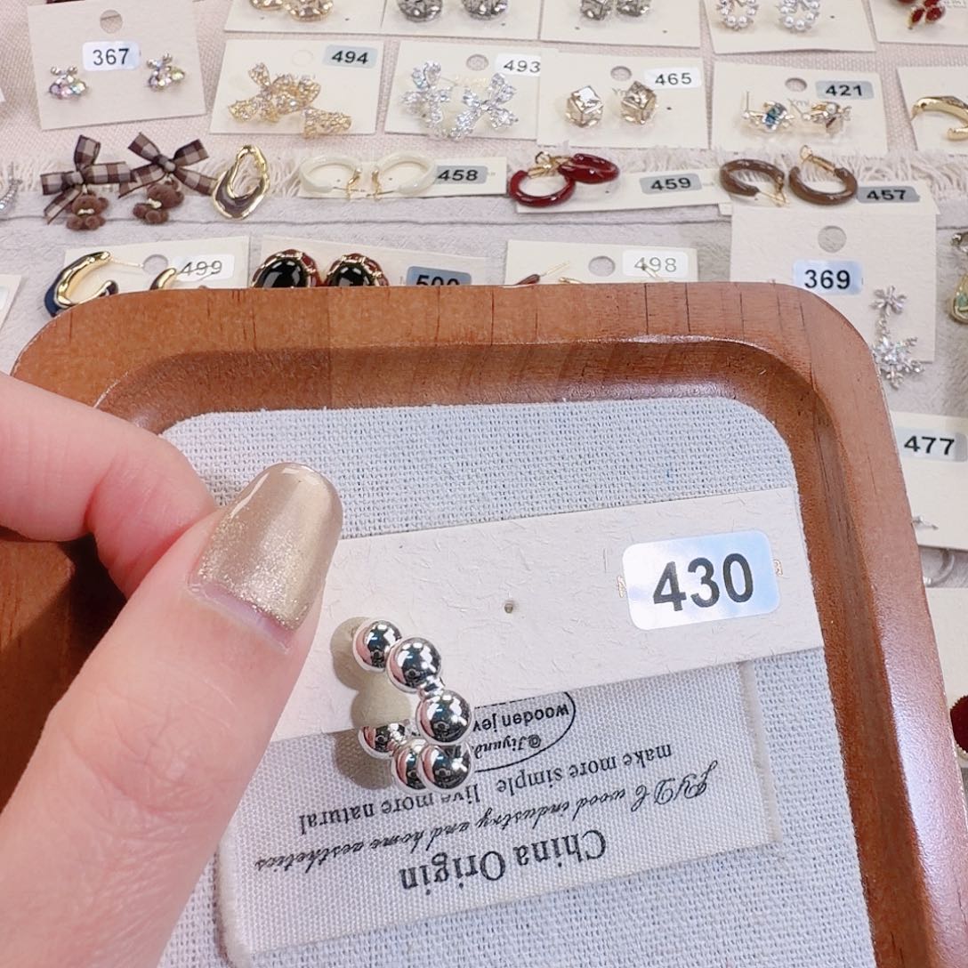 仿珍珠铜合金925银耳钉