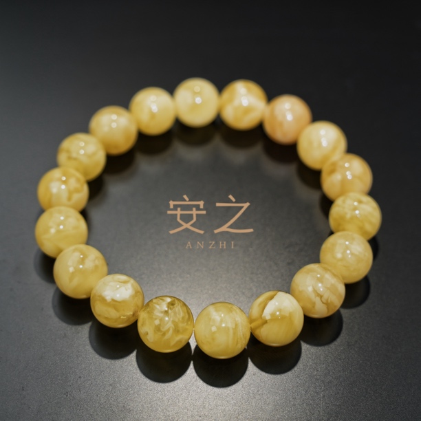 【正阳Pro 圆珠白妖花】俄料天然蜜蜡手串无优化（多样性发货发其一）