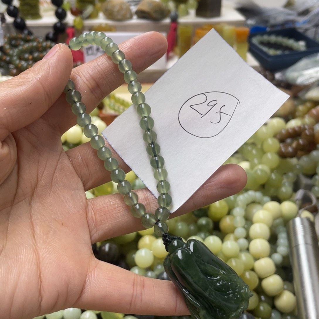 蛇纹石玉手链合金归*