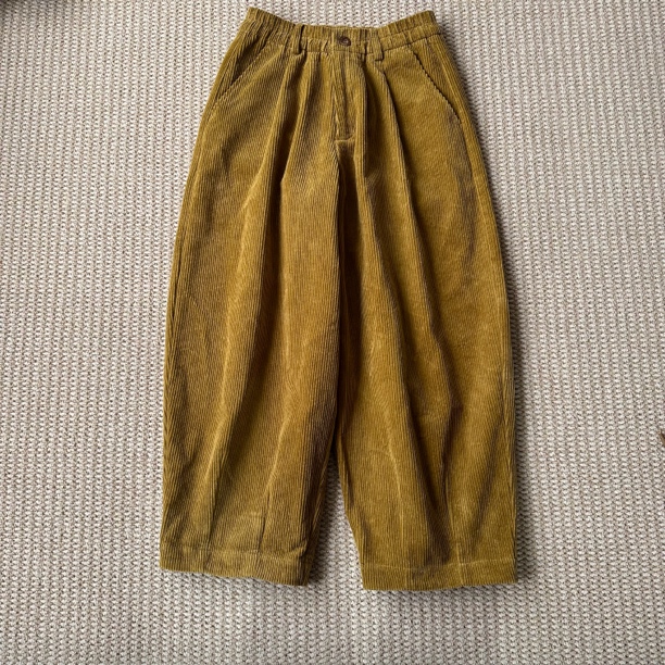 原生态水果酵素洗灯芯绒2025秋冬阔腿百搭显瘦气球休闲裤A-840