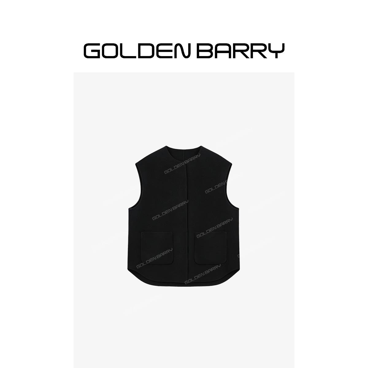 GOLDENBARRY|144009廓形双面呢马甲