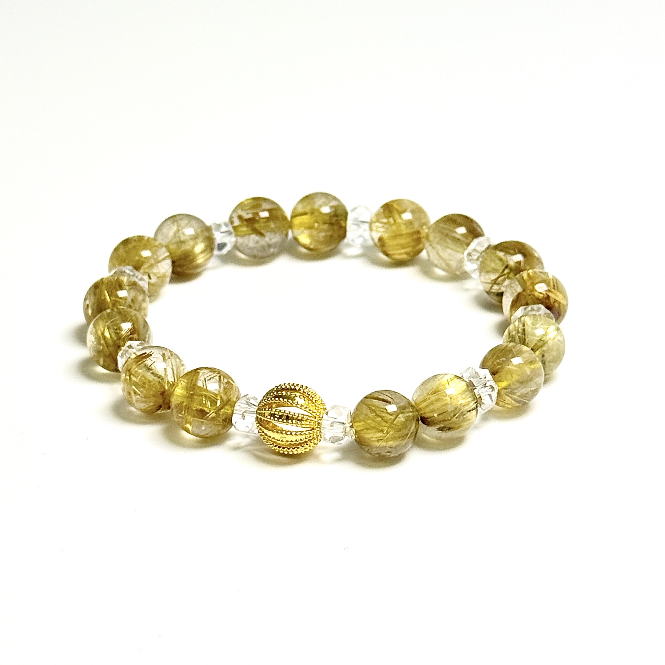 【V姐珠宝】ZX5191 板钛晶手串设计款-天然水晶手串18K镶嵌