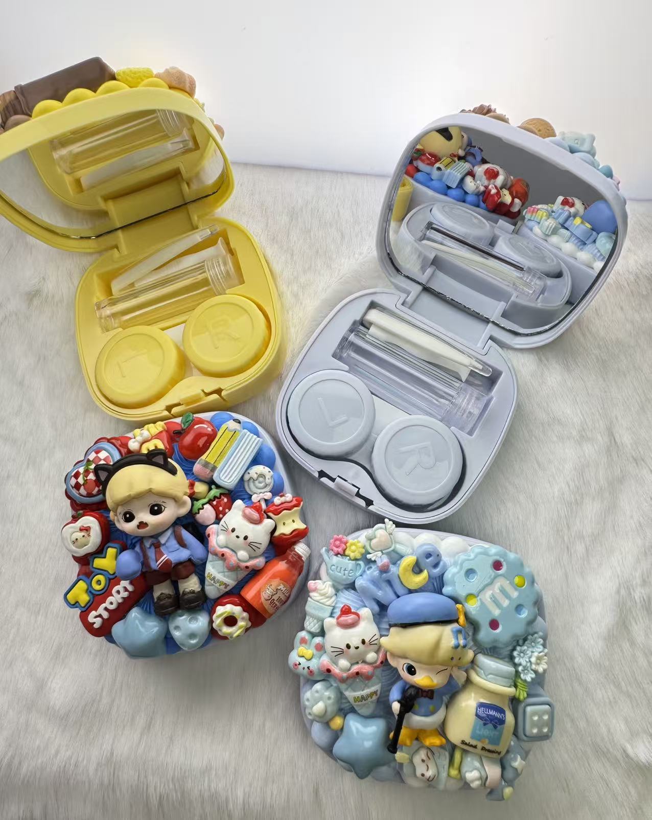 芒果潮玩DIY美瞳盒便携式