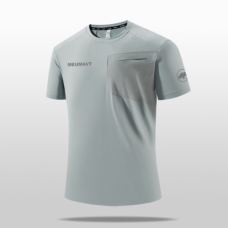 MEUMAVT猛犸男士象夏季透气宽松圆领短袖速干T恤休闲百搭运动上衣