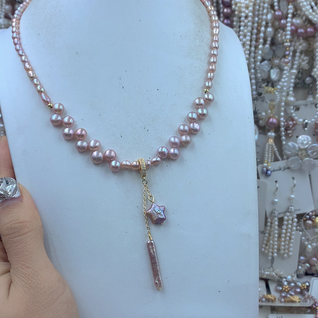 银S925镶嵌耳饰淡水珍珠