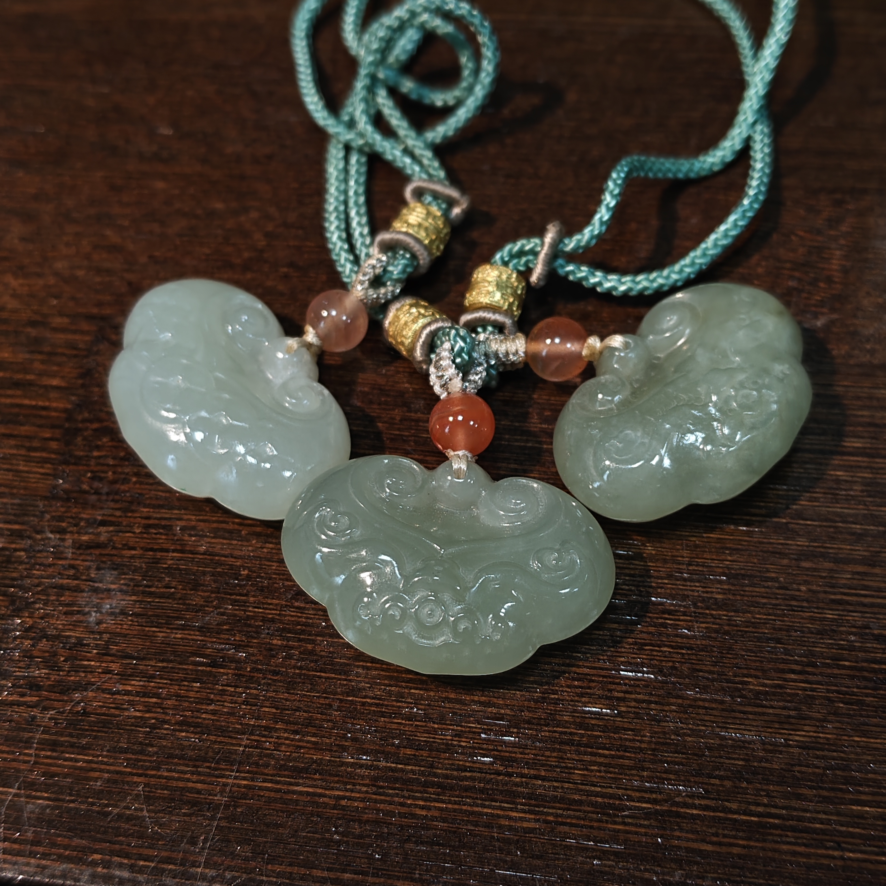 【书记甄选】天然和田玉如意锁吊坠 多样式发一件 A109