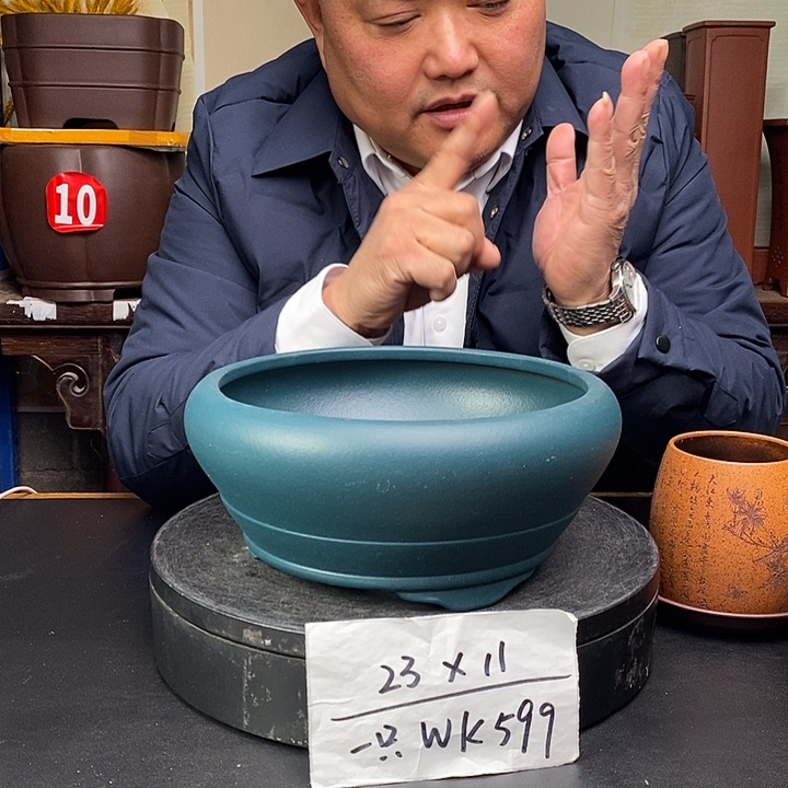 紫砂花盆货号一只WK599