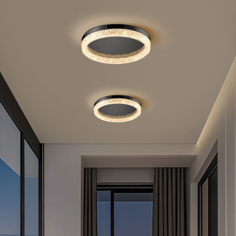 走廊圆形过道灯意式现代创意玄关入户衣帽间阳台led护眼小吊灯具