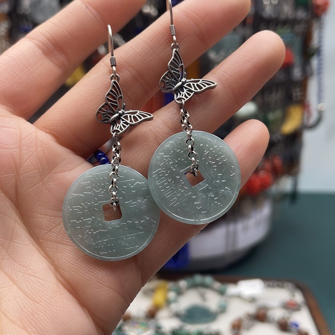 翡翠耳饰未镶嵌饰品