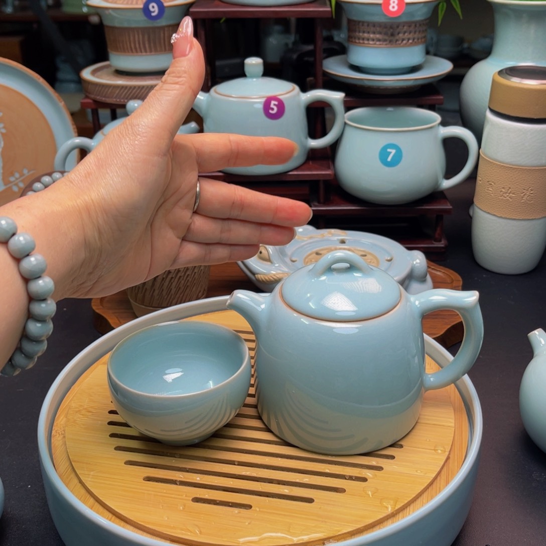 【闪购商品】汝州单壶，，壶，盖碗，微瑕