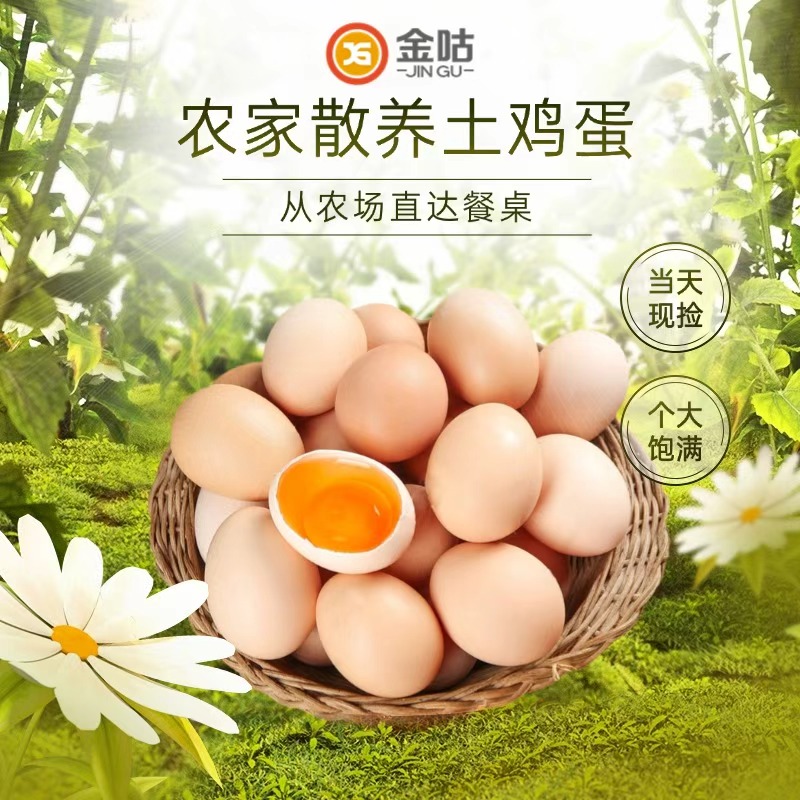 【五十枚土鸡蛋】农家土鸡蛋 竹林土鸡蛋 破损包赔 五谷散养鸡蛋