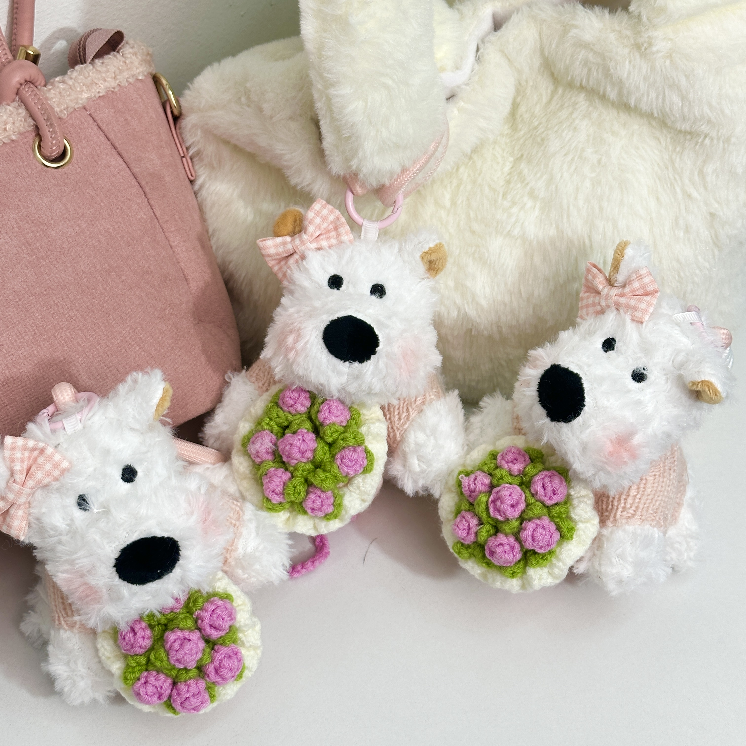 春夏潦草小狗小兔毛绒挂件【145-153】