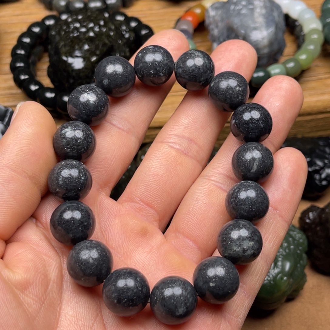 和田玉和田玉手串14mm珠未镶嵌