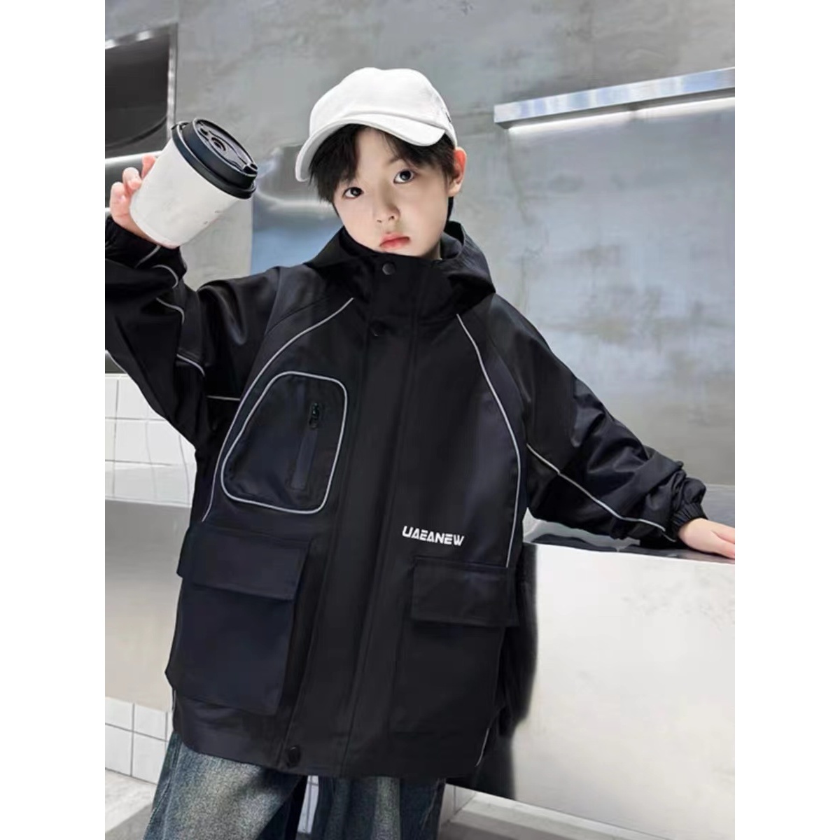 【米果妈】儿童2025秋冬新款时尚厚暖三合一保暖棉服B4818