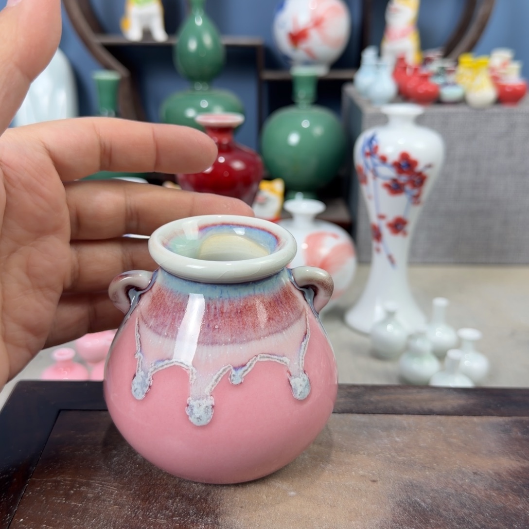 陶瓷手工小花器摆件