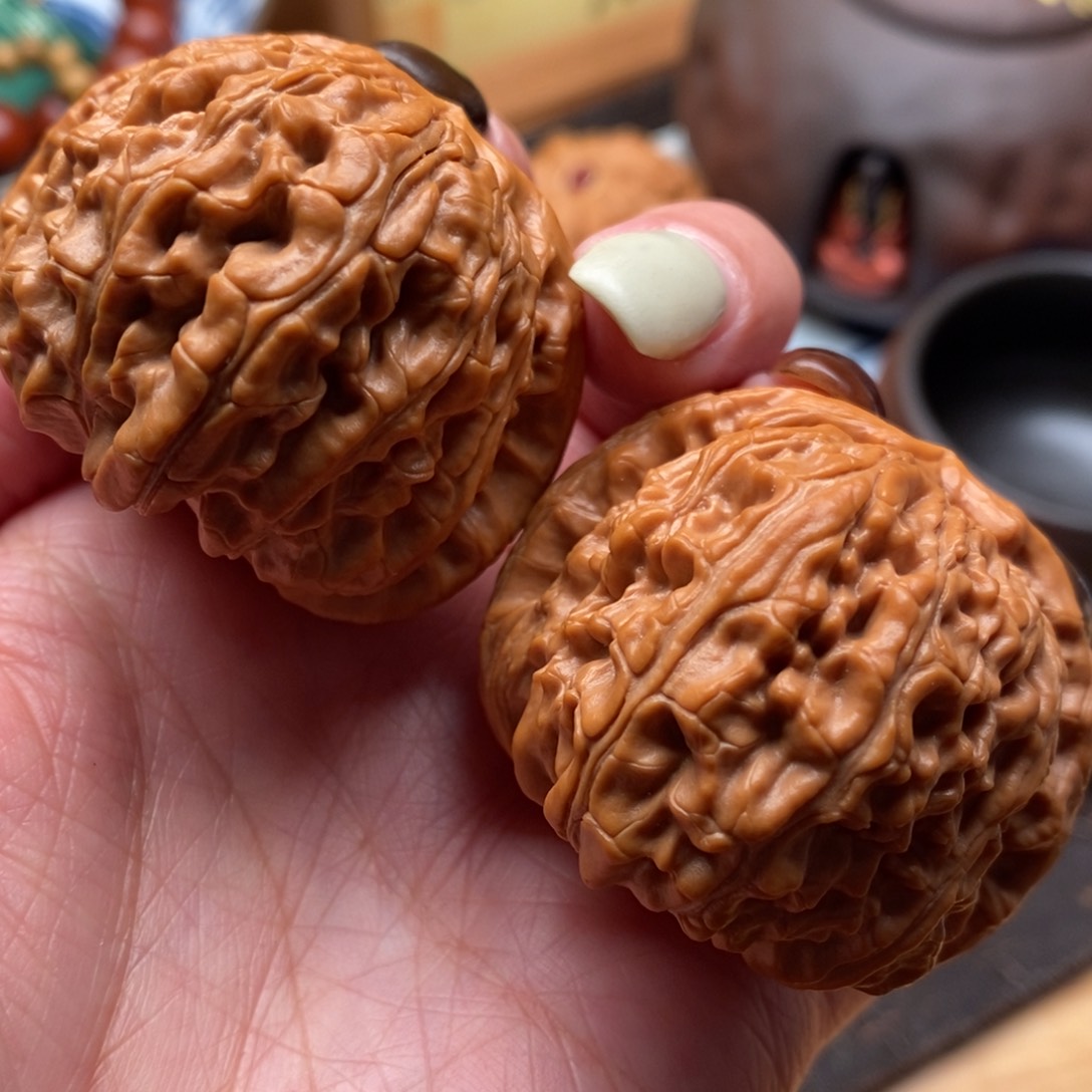 把件文玩核桃43尺寸白狮子