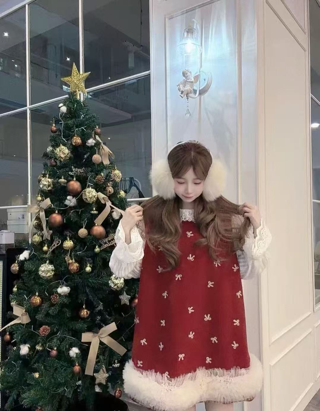 大码韩版甜美网纱连衣裙复古百搭时尚千金风连衣裙