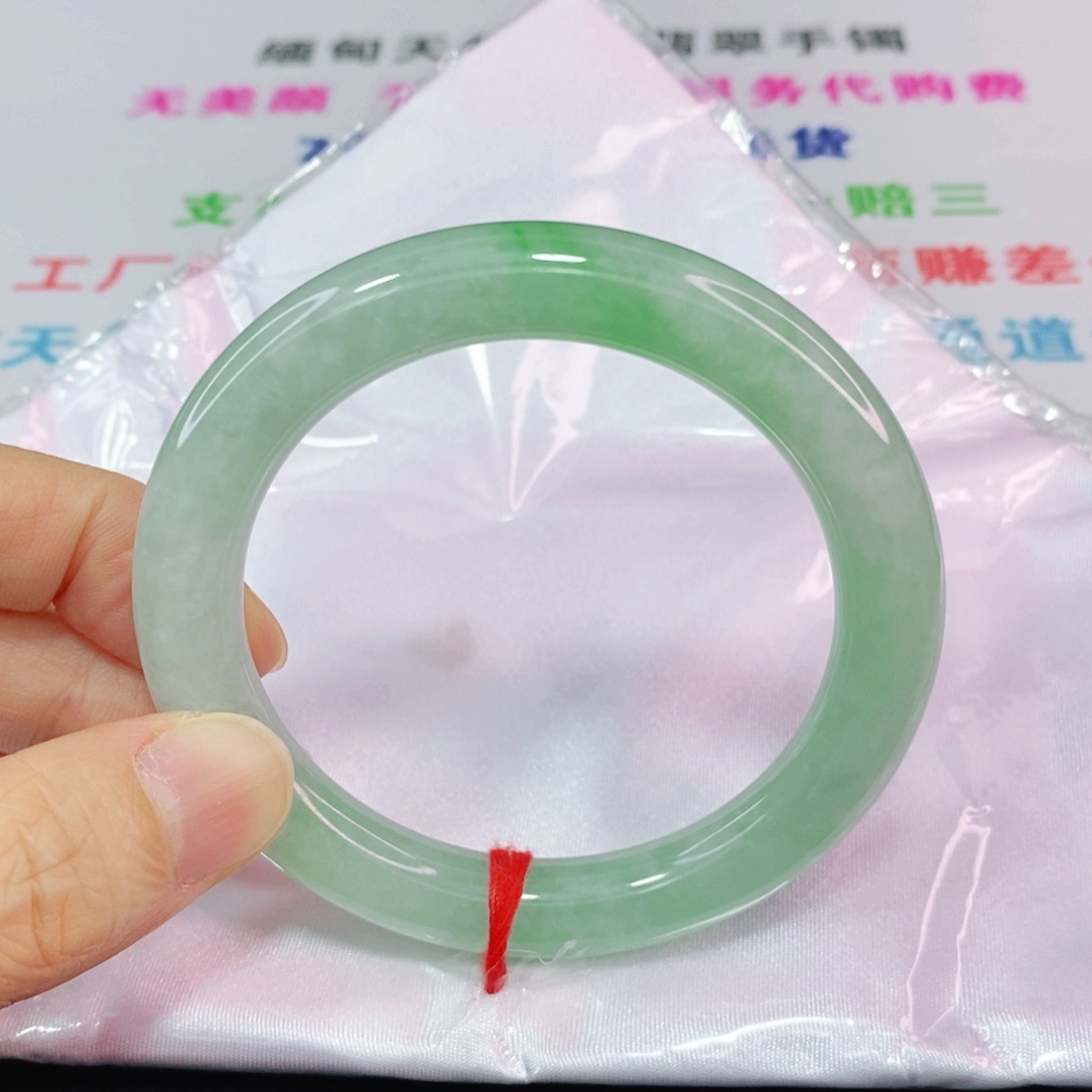 未镶嵌手镯翡翠55圈口圆条