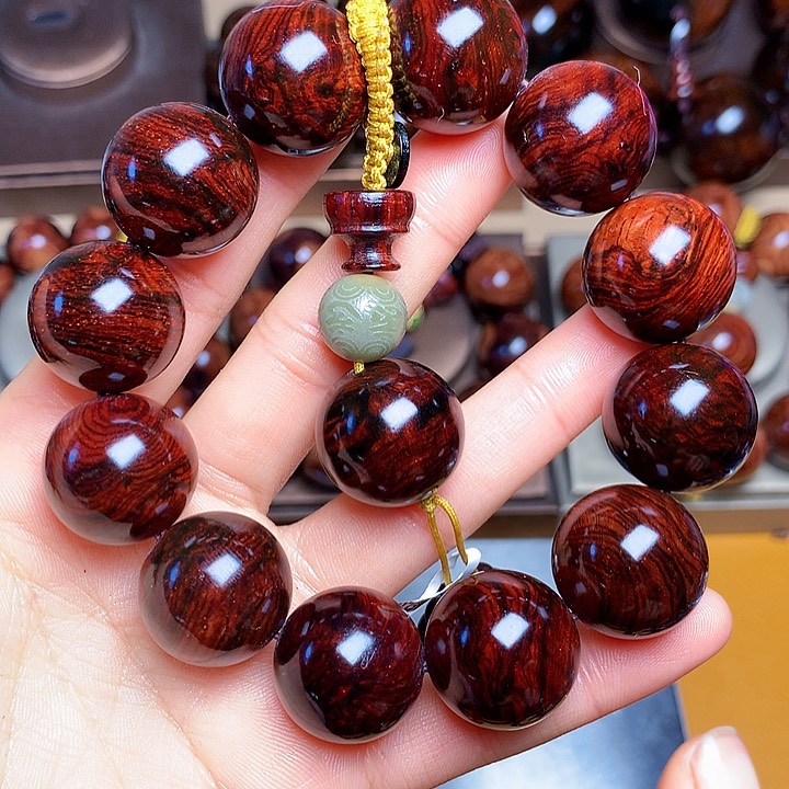 花梨木类手串/手链黄花梨风化料老挝花梨土埋料2.0