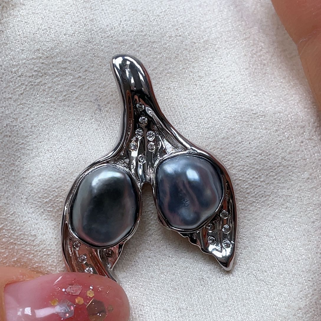 颈饰海水珍珠银S925镶嵌