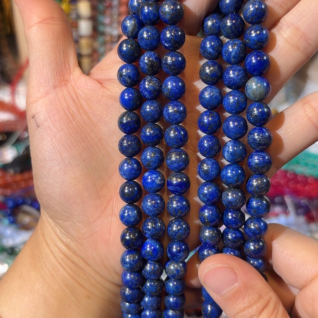 玛瑙/玉髓未镶嵌珠宝半成品青金卡8一条