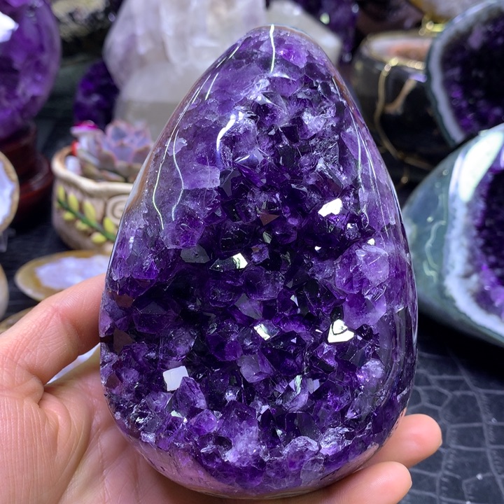 水晶福利紫晶蛋未镶嵌