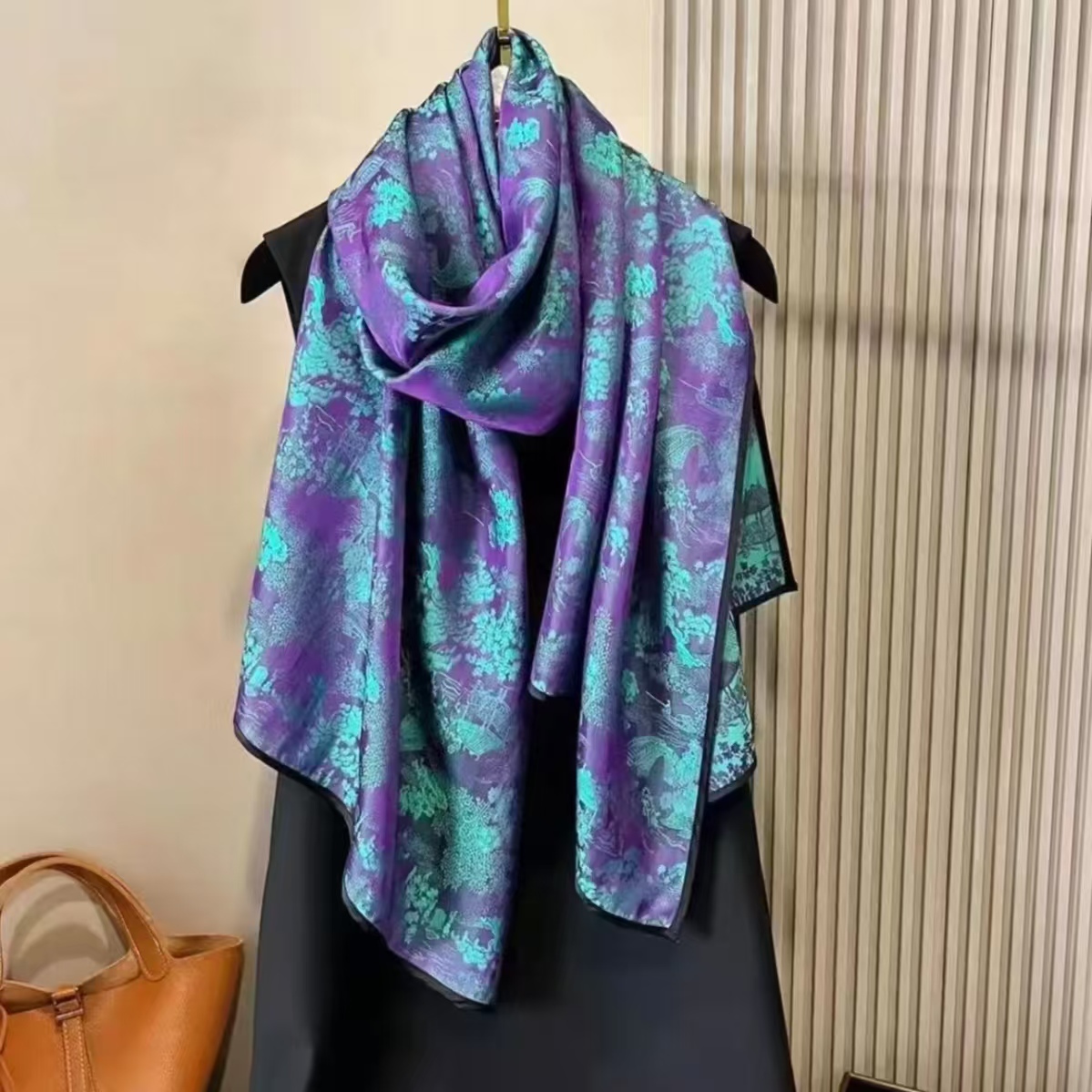 SJ335山水诗华70*180丝巾/围巾