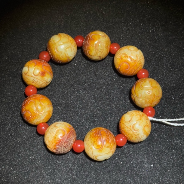 臻藏（8a）和田玉手串2507150020