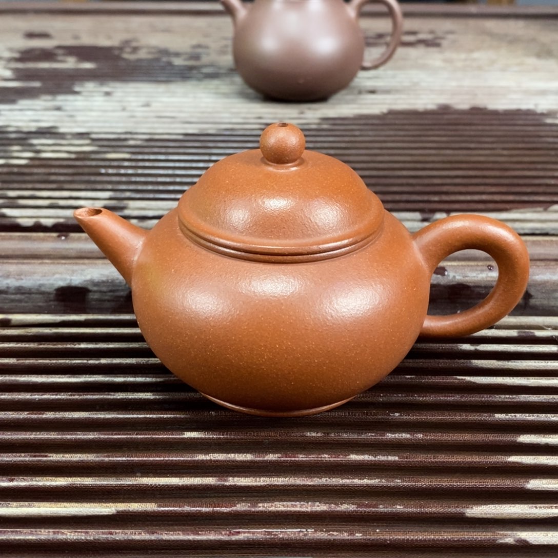 紫砂茶壶宜兴原矿紫砂壶全手工水平200c