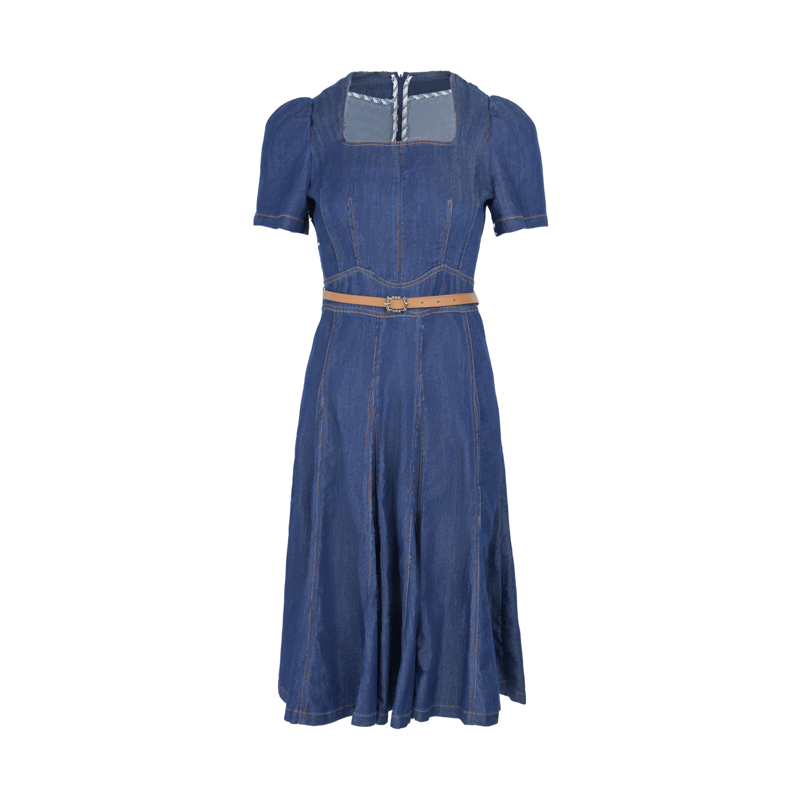 【谢心言】她翼春季连衣裙修身长裙显瘦牛仔时尚收腰AN3222341504