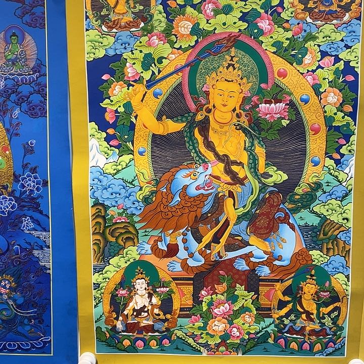 装裱画50×75文殊纯手绘