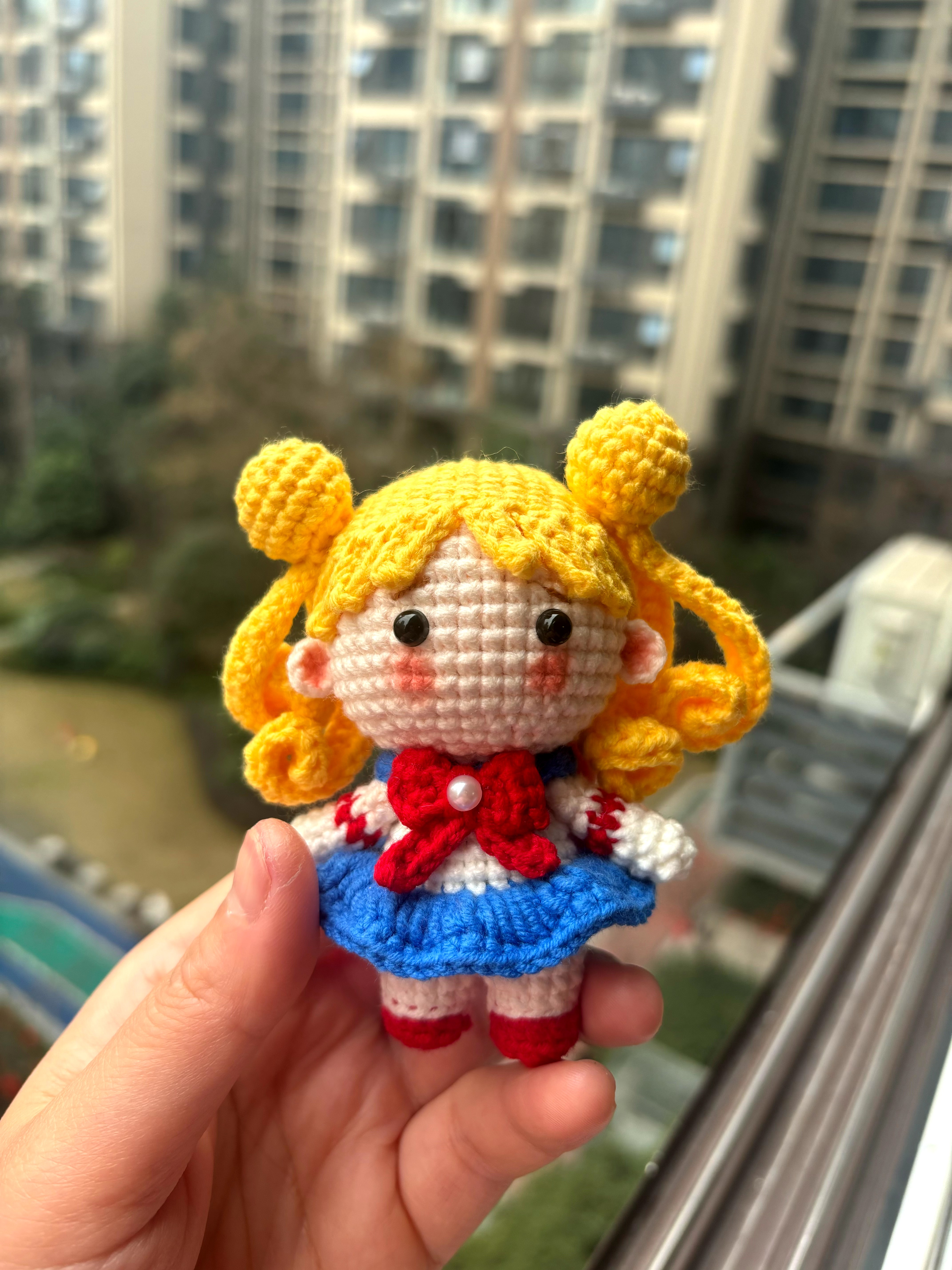 [成品水冰月]纯手工钩织水冰月挂件摆件