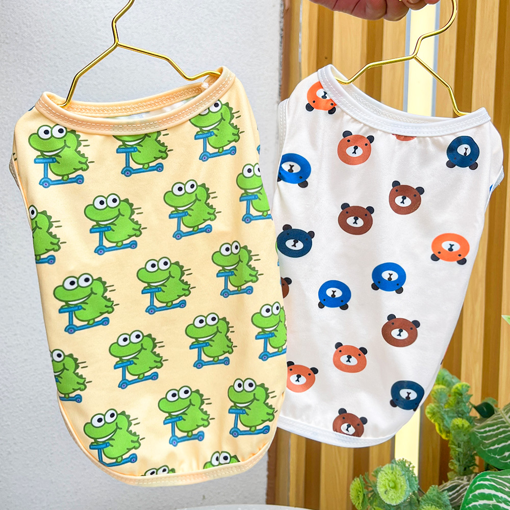 春夏秋新款背心狗狗衣服猫咪小中大型狗泰迪比熊法斗宠物用品透气