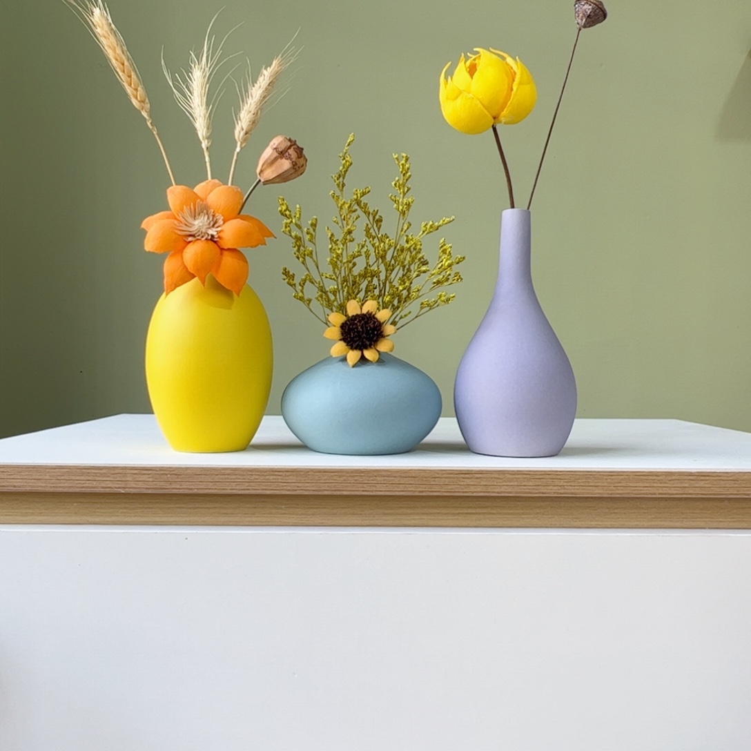 陶瓷花瓶陶瓷花瓶带花高度20-30厘米左右