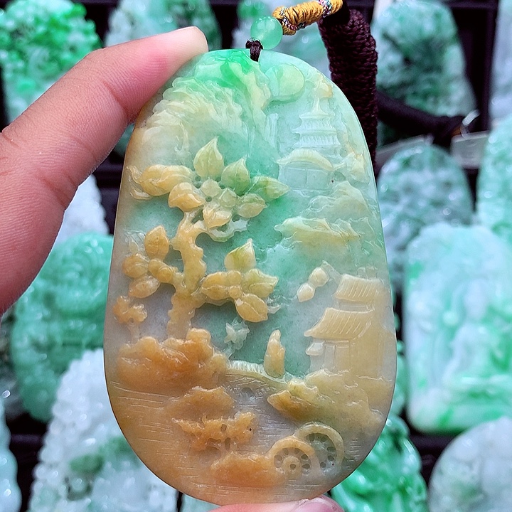 翡翠未镶嵌吊坠(不含链)