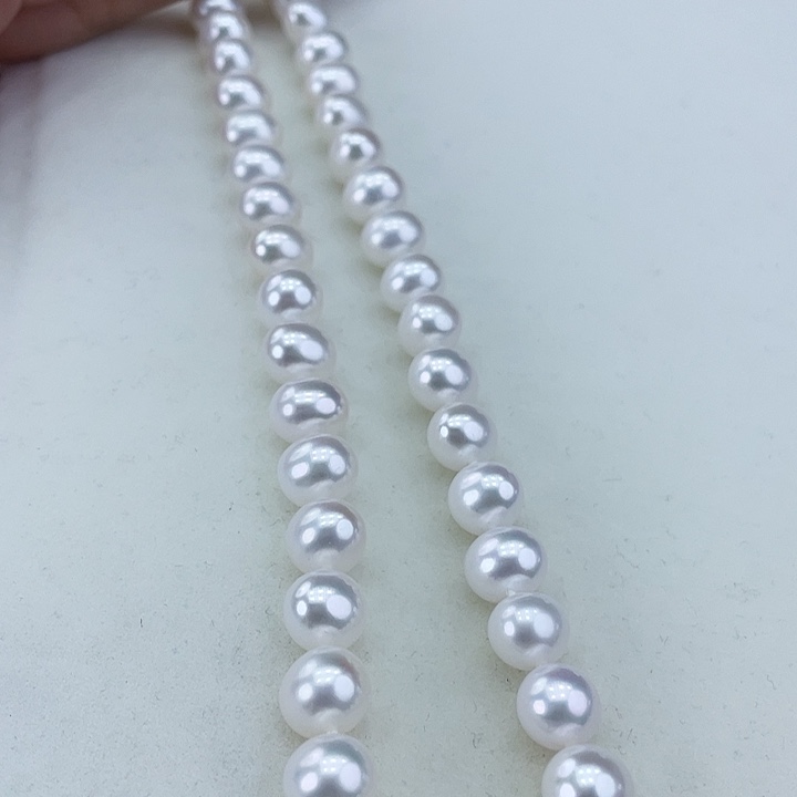 淡水珍珠颈饰银S925镶嵌9➕极光冷白高品