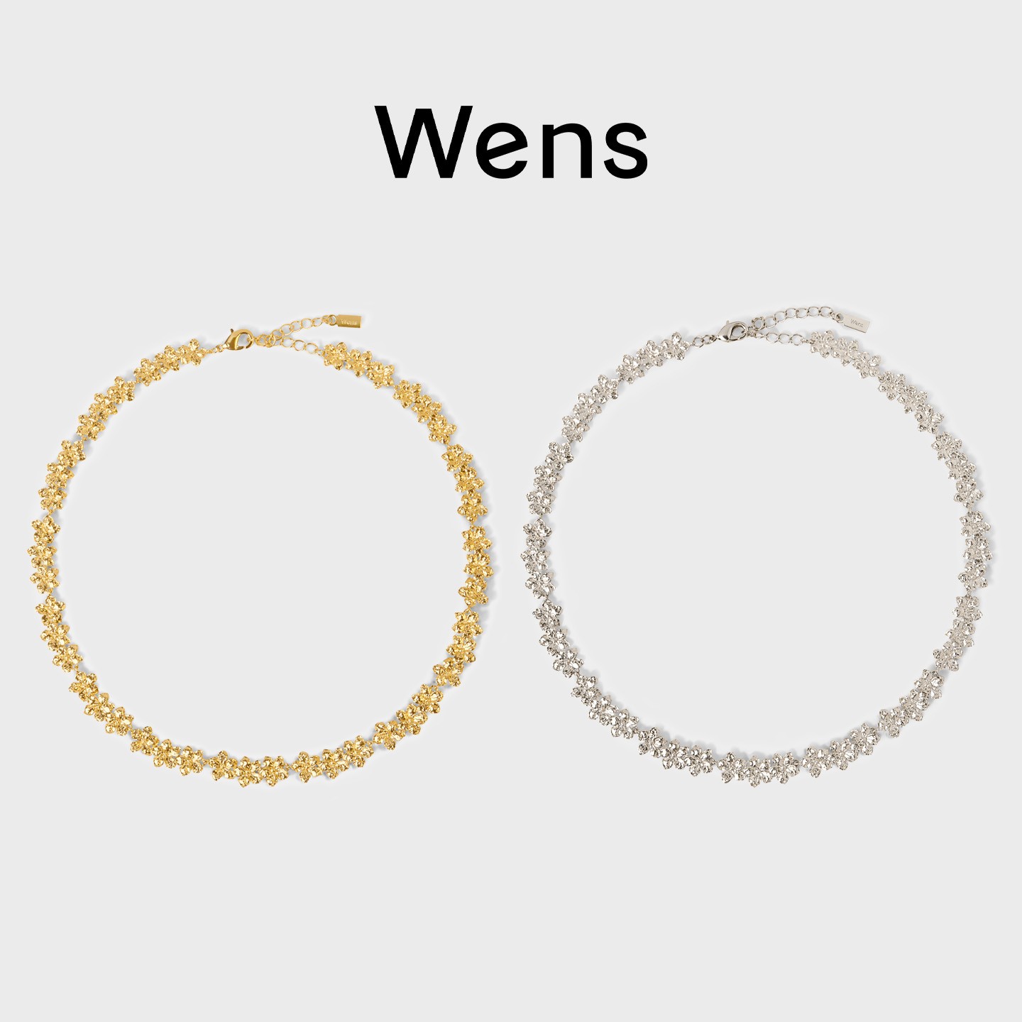 Wens/吻斯 铜合金项链 花神系列繁花项链复古轻奢百搭时尚小众