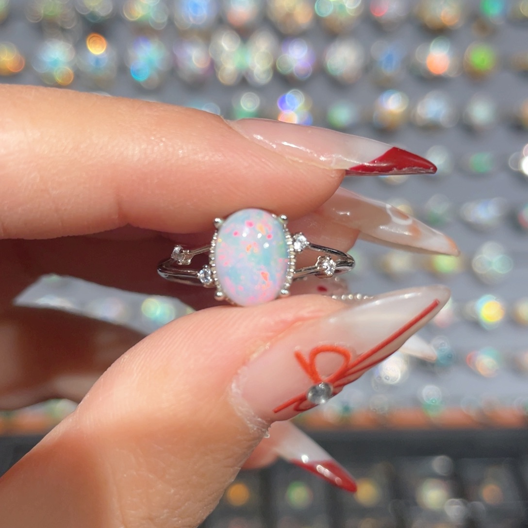 欧泊欧泊戒指银S925镶嵌