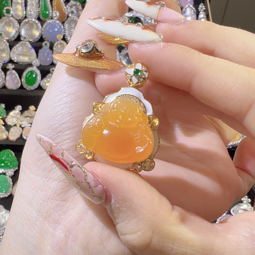 玛瑙/玉髓颈饰银S925镶嵌এ****