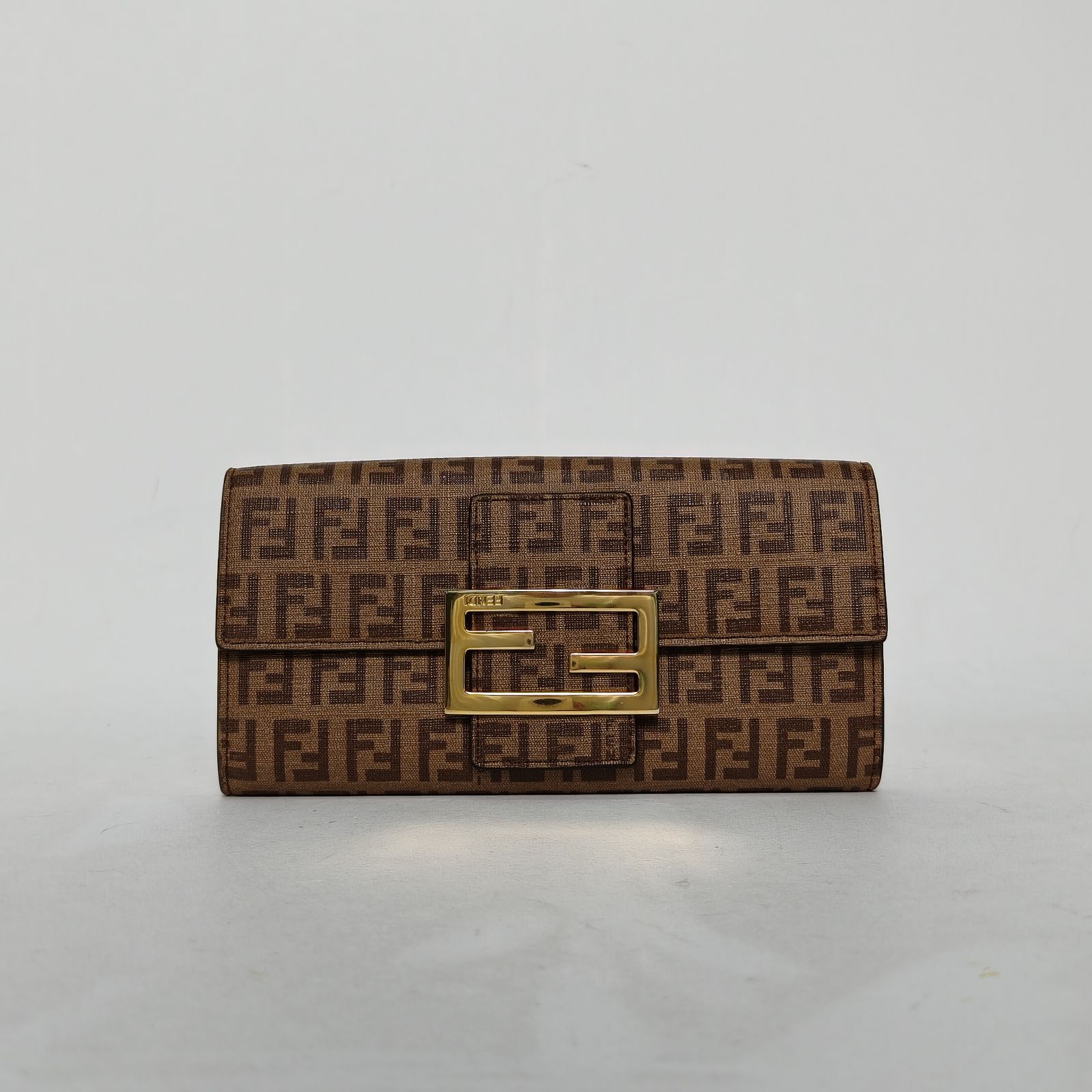 95新 FENDI/芬迪 小花Jerry活动 老花 帆布 长款钱包