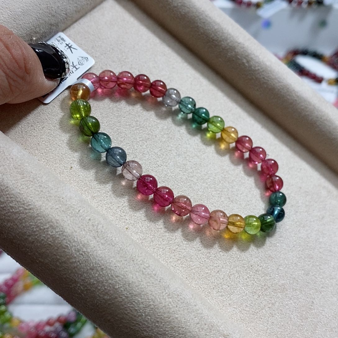 碧玺手链未镶嵌多样性发一条