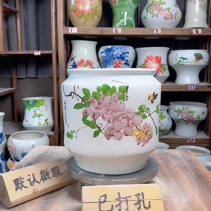 摆件电饭煲紫藤陶瓷陶瓷