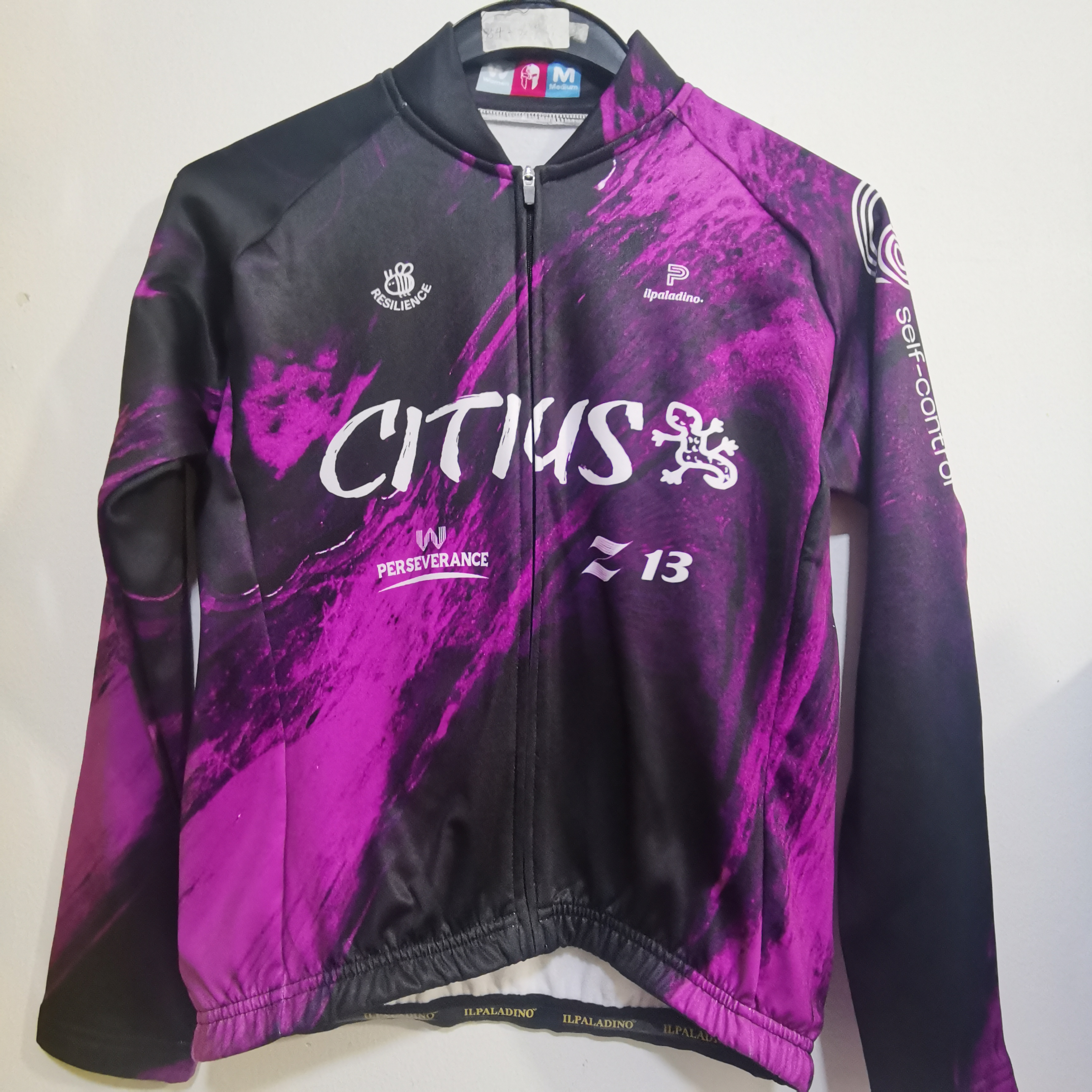 SQ 2813【黑紫抓绒长袖男女款】ILPALADINO专业版骑行服