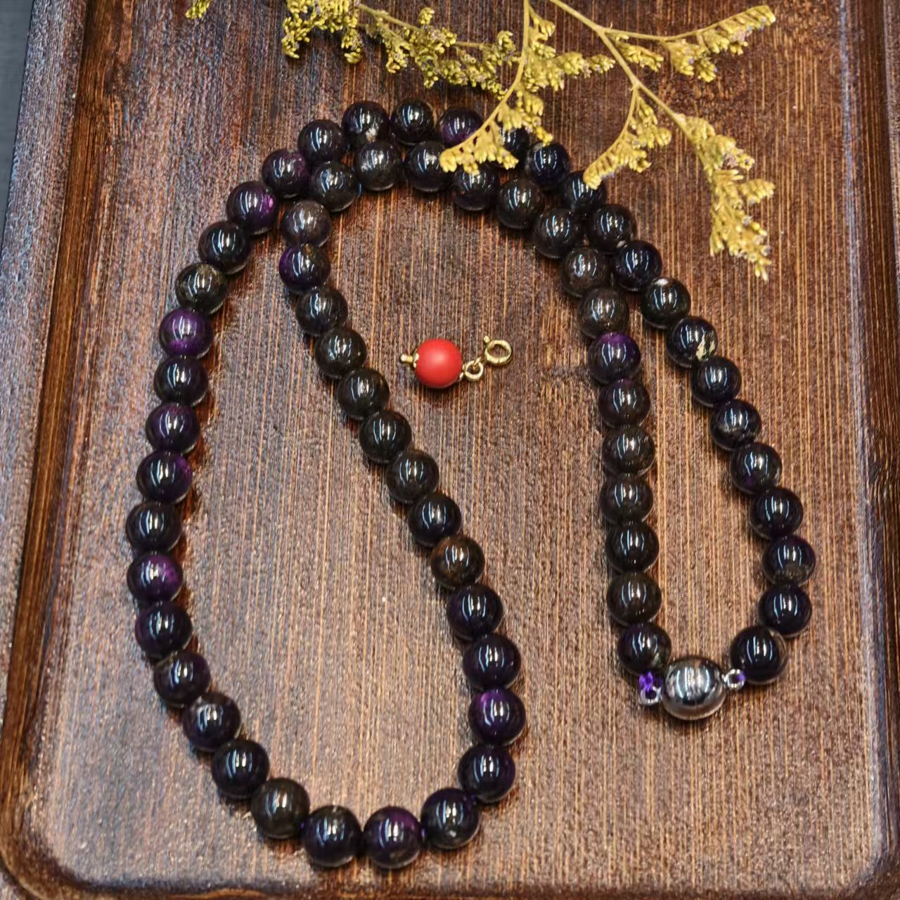   SJL幻彩紫圆珠项链【多样性发货】24-014