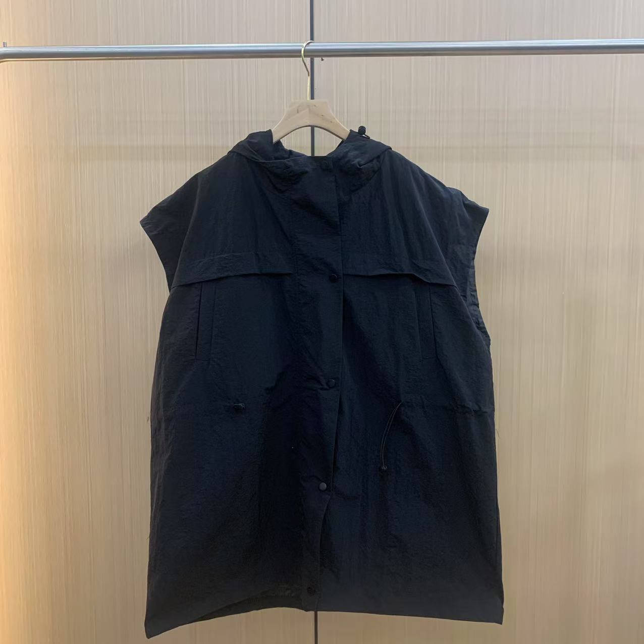 网红马甲女春秋外穿连帽宽松百搭中长款韩版显瘦后大兜无袖外套潮