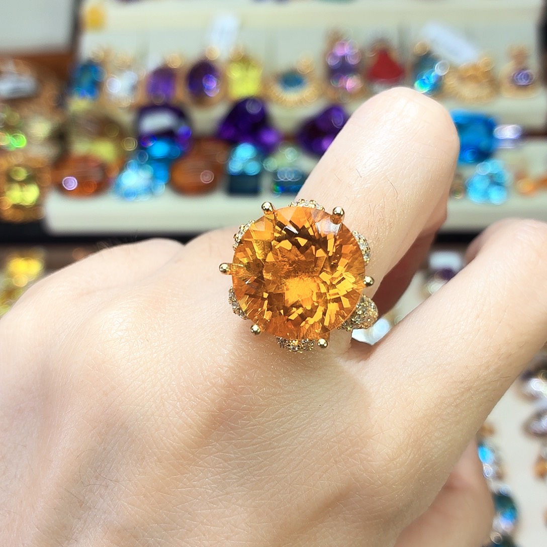 水晶银S925镶嵌戒指