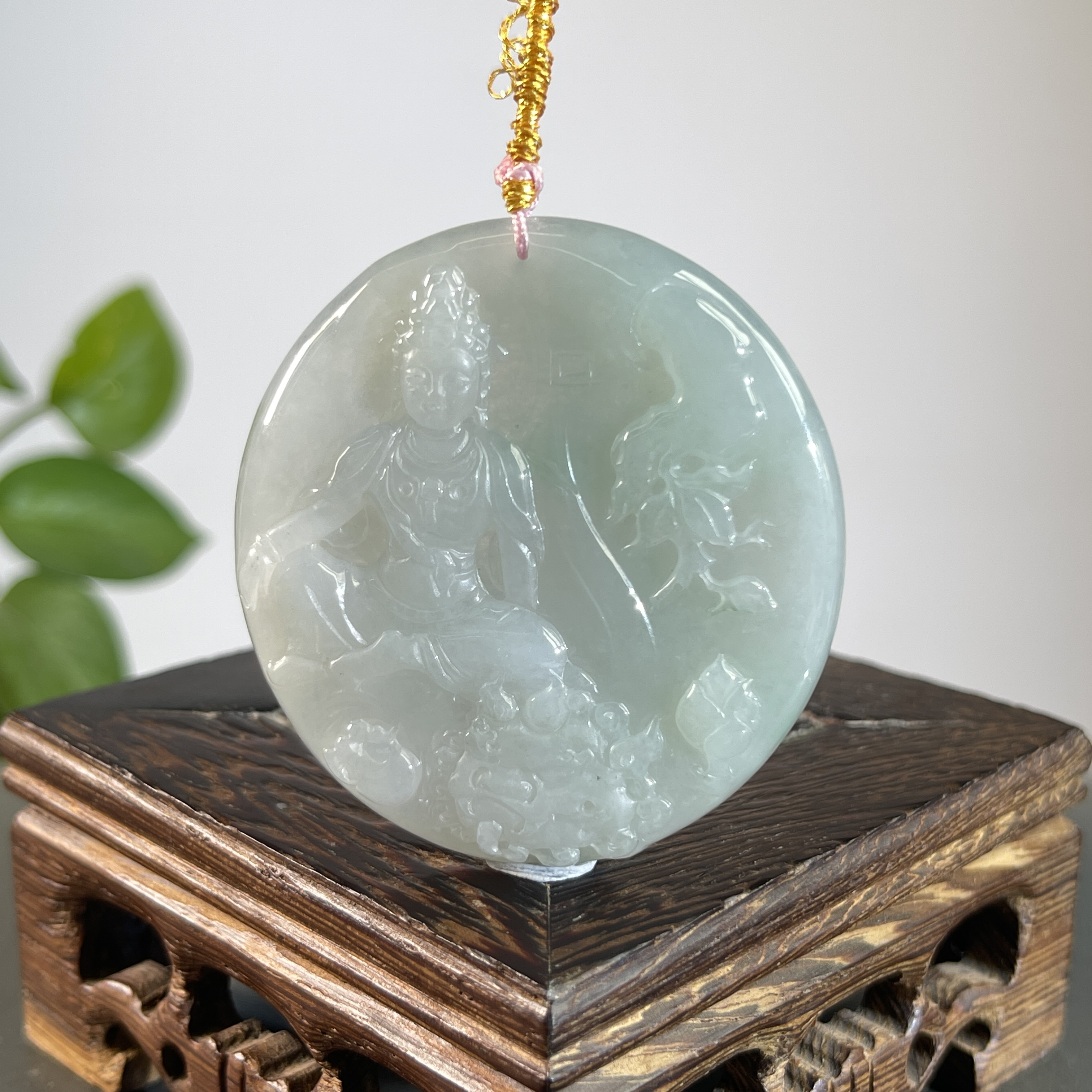 JGB20-62  天然缅甸A货翡翠 文殊